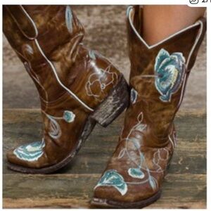 Old Gringo Marsha Pull On Floral Embroidered Cowboy Boots